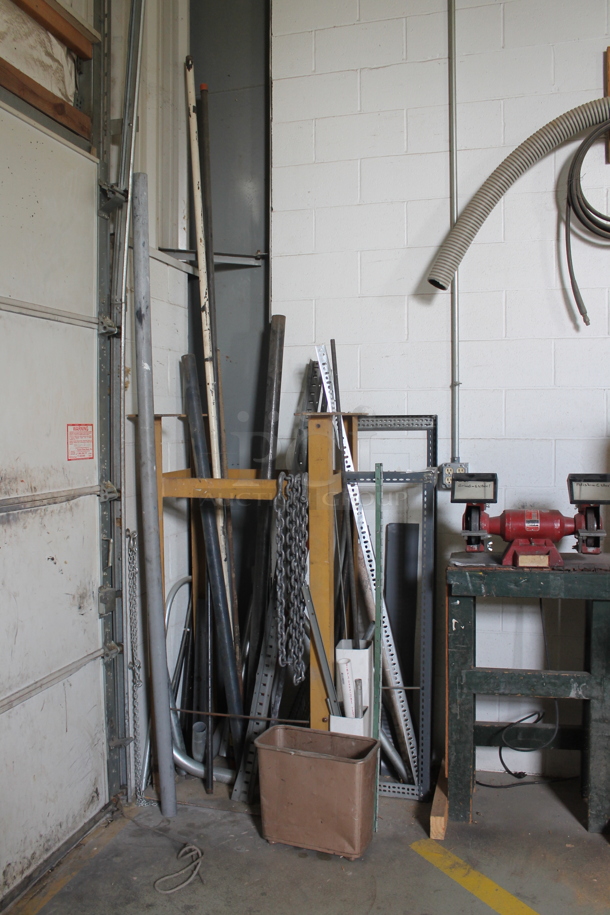 ALL ONE MONEY! Lot of Various Items Including Metal Pieces and Chain. BUYER MUST REMOVE. - Image 1 of 5