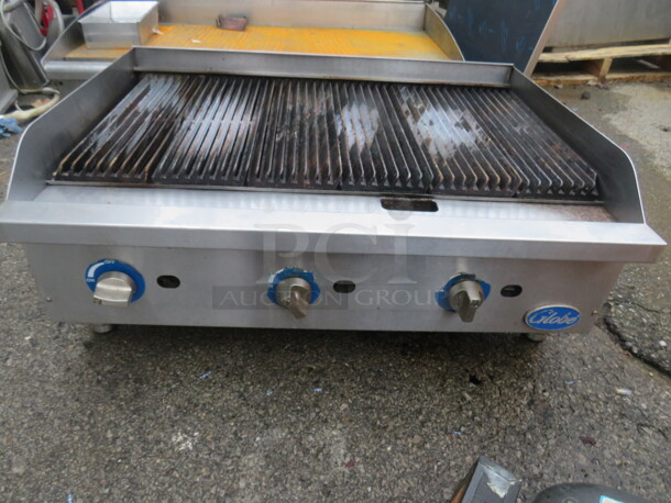 One Globe Natural Gas Charbroiler.  36X26.5X15 - Image 1 of 2