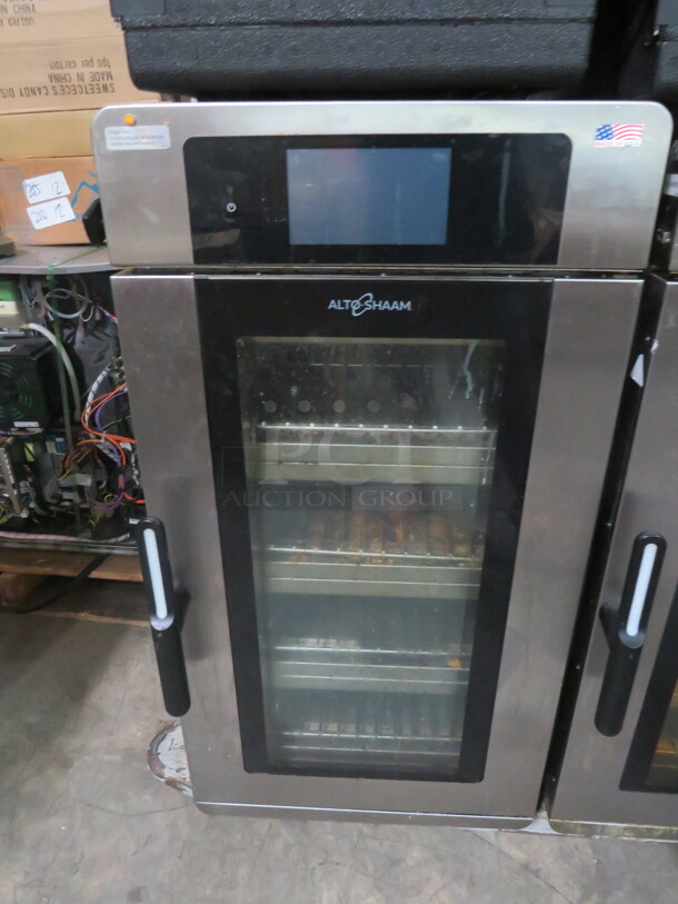 One Vector Alto Sham Multi Cook Oven With 4 Racks, With Manual. 208-240 Volt. 3 Phase. Model# VMC-HHHH4H. 21X38X40. $17,014.40. WORKING WHEN REMOVED!