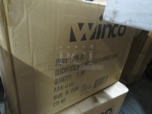 One NEW Winco 36 Quart Mop Bucket And Wringer. #MBP-36 - Image 2 of 2