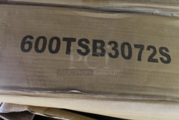 BRAND NEW SCRATCH AND DENT! Regency 600TSB3072S 30" x 72" 16-Gauge Stainless Steel Commercial Work Table with 4" Backsplash and Undershelf - Image 2 of 3