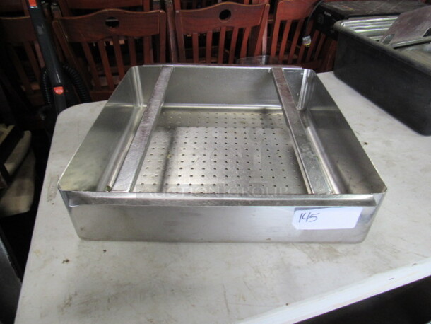 One Stainless Steel Drain Tray. 20X21.5X5