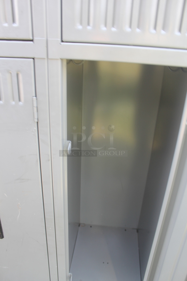 2 Tier Gray 6 Door Locker - Image 9 of 10