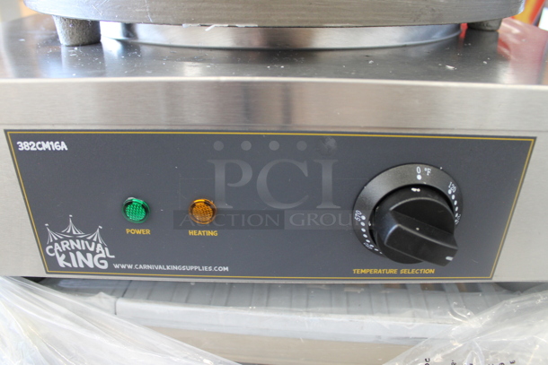 BRAND NEW SCRATCH AND DENT! Carnival King 382CM16A Stainless Steel Commercial Countertop Crepe Maker. 120 Volts, 1 Phase. Tested and Working! - Image 3 of 4