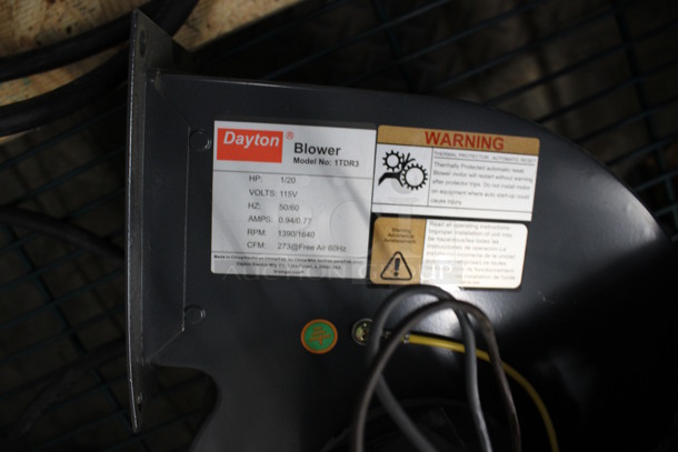 Dayton Model 1TDP8 Metal Commercial Blower. 115 Volts, 1 Phase. 12x6x9 - Image 4 of 4