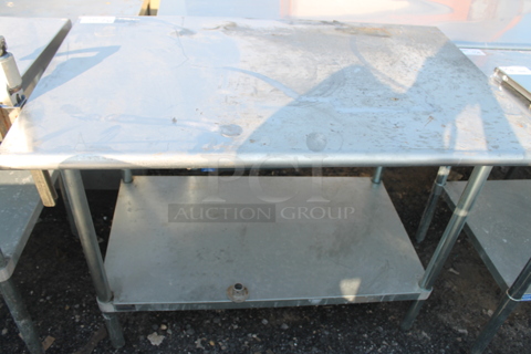 Advance Tabco ELAG-304 Stainless Steel Commercial Table w/ Under Shelf. 