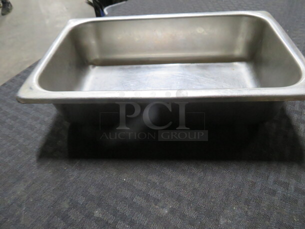 1/6 Size 6 Inch Deep Hotel Pan With 3 Lids.  5XBID - Image 1 of 1