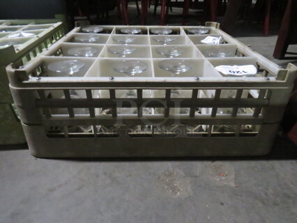 One 16 Hole Beige Dishwasher Rack.