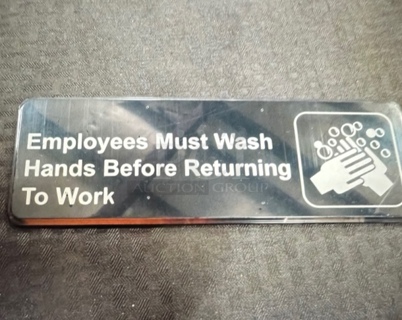 NEW Employees Must Wash Hands Sign. 5XBID