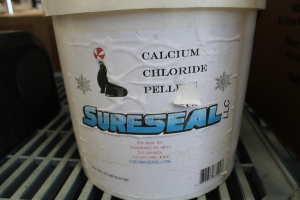 2 White Poly Bins of Calcium Chloride Pellets. 12x12x11, 9.5x9.5x10. 2 Times Your Bid! - Image 3 of 4