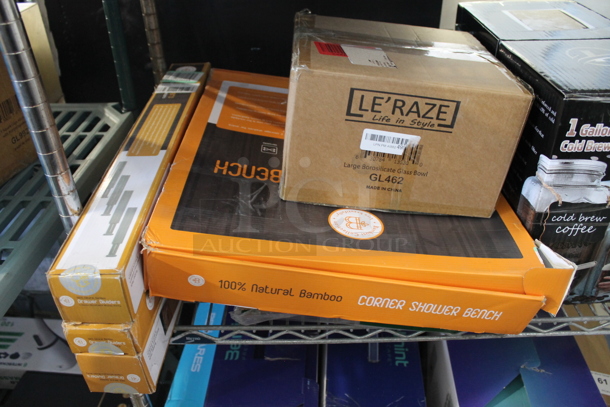 ALL ONE MONEY! Tier Lot of Various BRAND NEW SCRATCH AND DENT! Items Including Corner Shower Bench, 2 Cold Brew Coffee Makers - Image 2 of 4