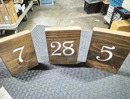 One Lot Of Wooden Numbers. 1-30