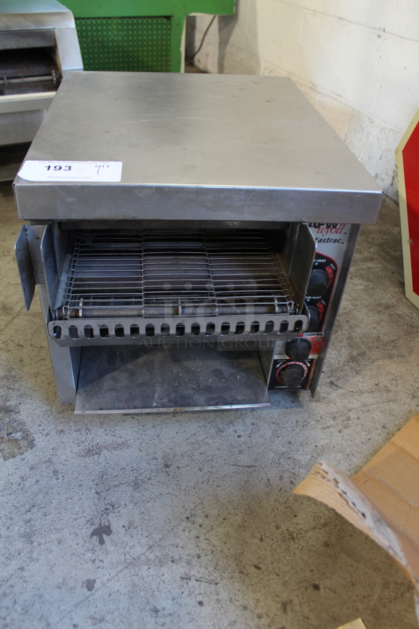 APW Wyott Stainless Steel Commercial Countertop Conveyor Toaster Oven. 240 Volts, 1 Phase. 