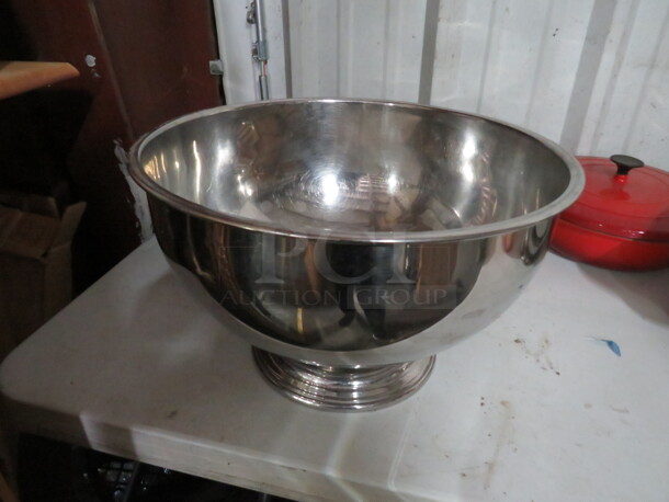 One Stainless Steel Punch Bowl.