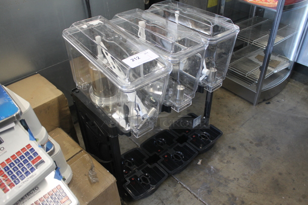 LIKE NEW! 2023 Carnival King 382RBD3G3 Stainless Steel Commercial Countertop Triple 3 Gallon Bowl Refrigerated Beverage Dispenser. 120 Volts, 1 Phase. Unit Has Only Been Used a Few Times! Tested and Working! - Image 4 of 8