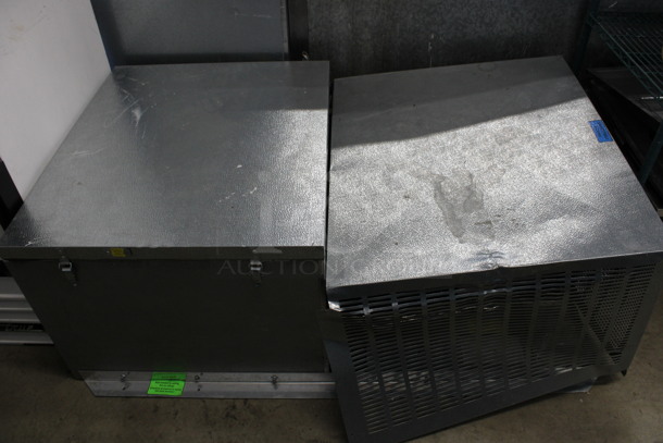 6'x5'x7' Norlake SELF CONTAINED Walk In Freezer Box w/ Floor, Norlake Model CPF100DC-A Condenser and Emerson Compressor. 208-230 Volts, 1 Phase. Picture of the Unit Before Removal Is Used As Gallery Picture - Image 4 of 9