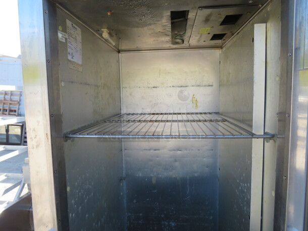 One Traulsen Dutch Door Reach In Freezer On Casters. Not Working. Electrical, Wires. Model# ALT132NUT-HHS. 115 Volt. 26.5X35X84 - Image 2 of 2