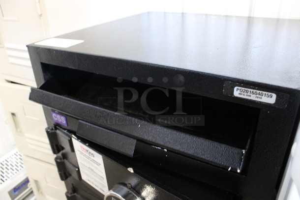 Corporate Safe Specialists Black 2 Compartment Drop Safe. Comes w/ Combination! 20x21x30 - Image 4 of 6