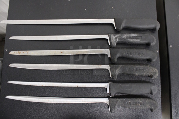 6 Sharpened Stainless Steel Sashimi Knives. Includes 17