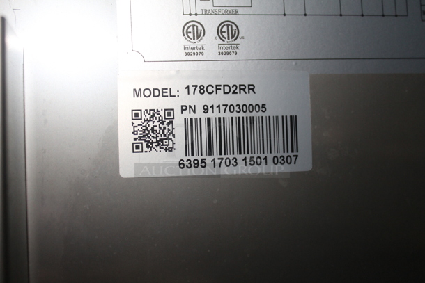 Avantco 178CFD2RR Stainless Steel Commercial 2 Door Reach In Cooler w/ Poly Coated Racks on Commercial Casters. 115 Volts, 1 Phase. Tested and Working! - Image 6 of 7