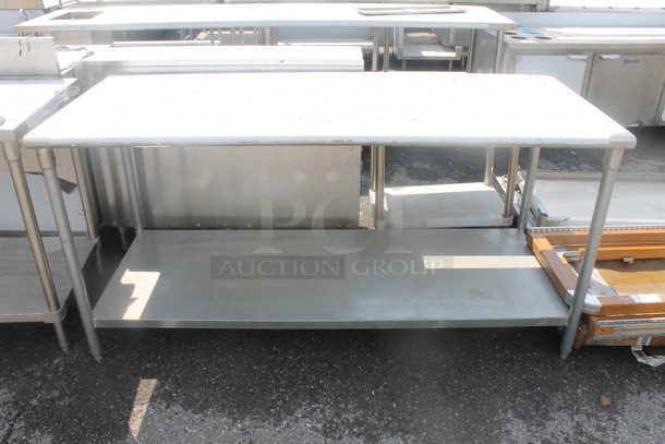 BRAND NEW SCRATCH AND DENT! Stainless Steel Commercial Table w/ Under Shelf. - Image 1 of 4