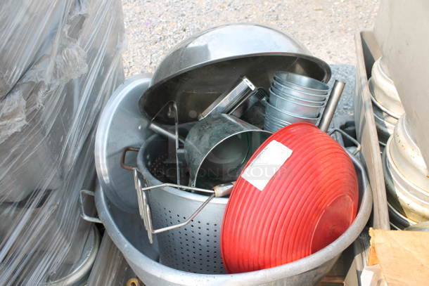 ALL ONE MONEY! Lot of Red Bowl, Steamer Pot, Potato Masher, Mixing Bowl, Cake Pans, Baking Sheets, AND MORE!  - Image 5 of 5