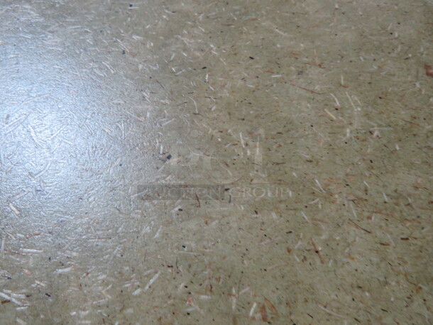 One Green Laminate Table Top On A Pedestal Base. 30X24X29 - Image 2 of 2