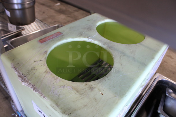 Green Poly Bin w/ 2 Cut Outs. 20.5x13x12.5 - Image 3 of 4