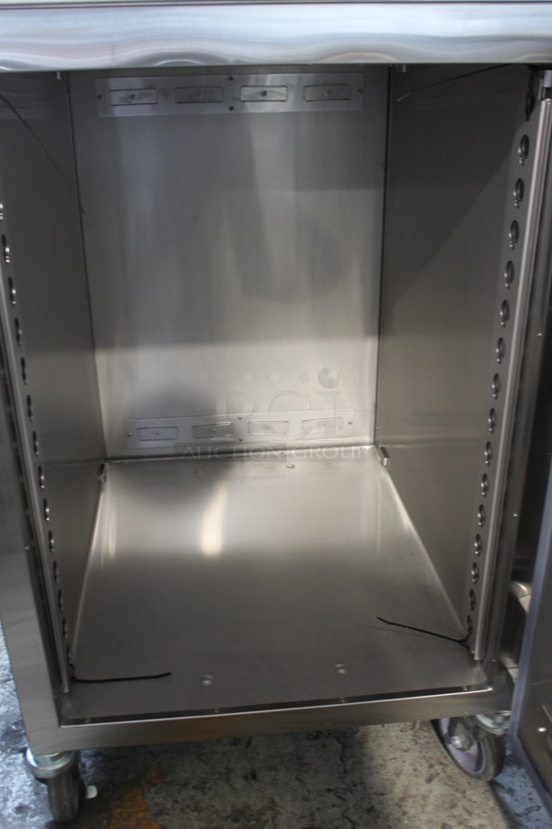 BRAND NEW! 2022 Alto Shaam 1200-UPS Commercial Stainless Steel Double Deck Heated Holding Cabinet With Steel Racks On Commercial Casters. 120V, 1 Phase. Tested and Working!   - Image 4 of 7
