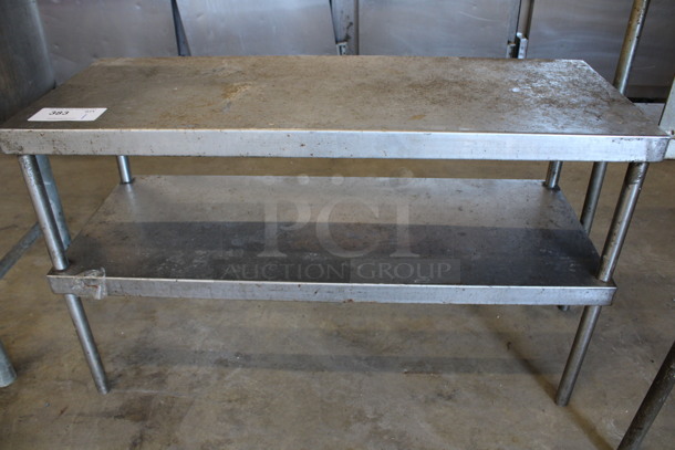 Stainless Steel 2 Tier Shelving Unit. 36x14x22 - Image 1 of 3