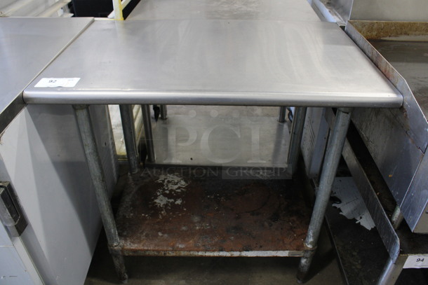 Stainless Steel Commercial Table w/ Under Shelf. 36x24x35.5