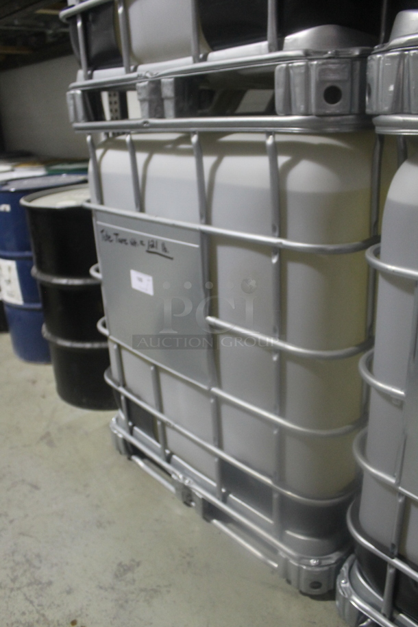 White Poly Tank in Metal Cage. BUYER MUST REMOVE. - Image 3 of 3