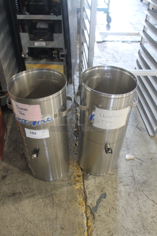 2 Curtis SCTC-3H-02 Stainless Steel Beverage Holder Dispensers. No Lids. 2 Times Your Bid!