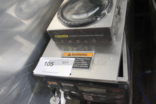 2015 Bunn AXIOM-DV-3 Stainless Steel Commercial 3 Burner Coffee Machine w/ Hot Water Dispenser. 120 Volts, 1 Phase.  - Image 3 of 4