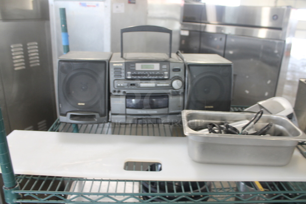 ALL ONE MONEY! Metro Lot of Various Items Including Metal Half Size Baking Pans, Stainless Steel Drop In Bins, Poly Trays. Does Not Include Shelving Unit. - Image 3 of 11