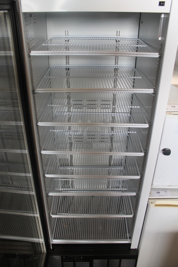 Habco SE18 Metal Commercial Single Door Reach In Cooler Merchandiser w/ Poly Coated Racks. 115 Volts, 1 Phase. Tested and Working! - Image 2 of 4