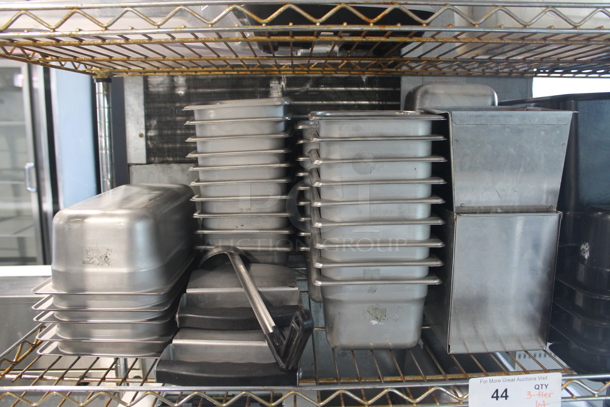 ALL ONE MONEY! Lot of 3 Tiers Worth of Various Items Including Poly Cookie Merchandiser, Drop In Bins and Printer. Does Not Include Shelving Unit.  - Image 7 of 11