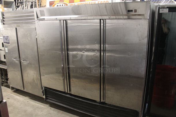 True Commercial Stainless Steel 3 Solid Door Cooler. - Item #1059125