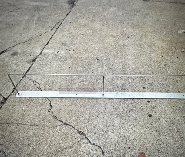 One Wall Mount Stainless Steel Pot Hanger. 43X6.5 - Image 1 of 2