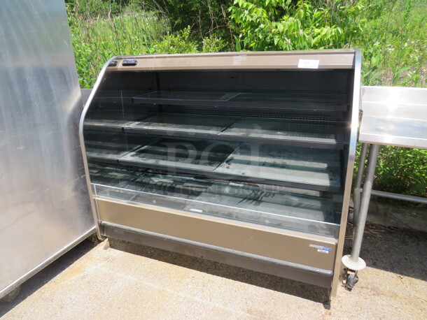 One Barker Refrigerated Display Case With 2 Shelves. #4493584. 58X41X52 - Image 1 of 3