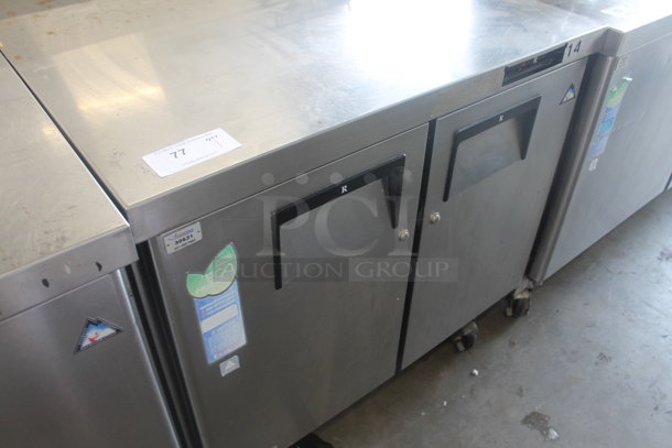 Everest ETBSR2 Stainless Steel Commercial 2 Door Undercounter Cooler on Commercial Casters. 115 Volts, 1 Phase. Tested and Working! - Image 2 of 8