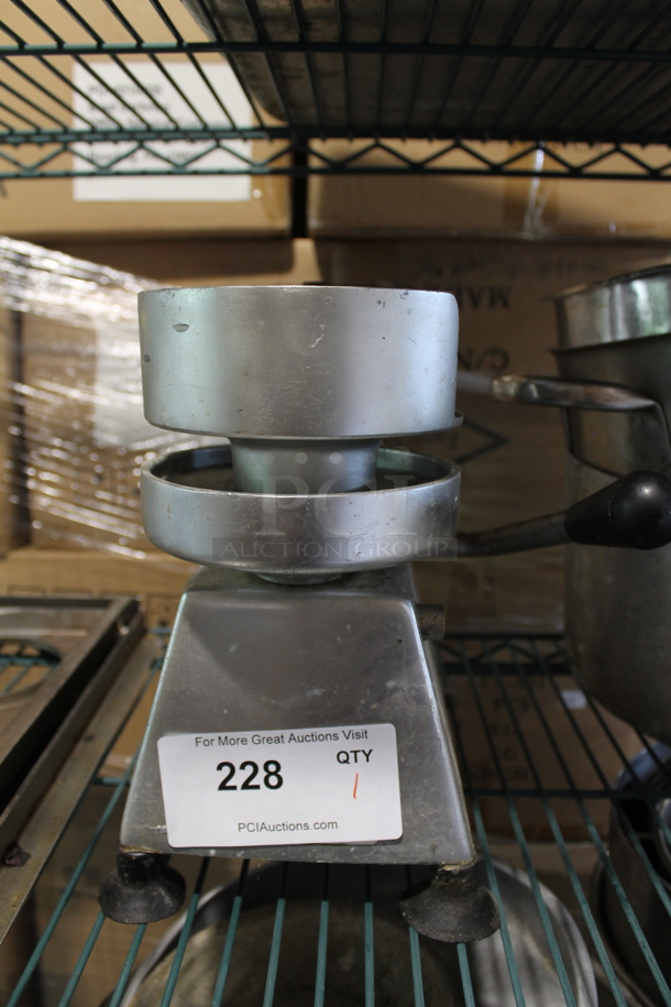 Univex Metal Countertop Manual Patty Former.  - Image 1 of 3