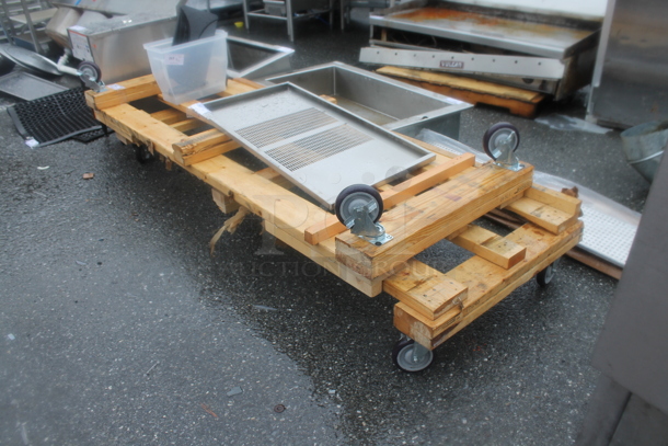 2 Wooden Dolly on Commercial Casters. 2 Times Your Bid! - Image 2 of 3