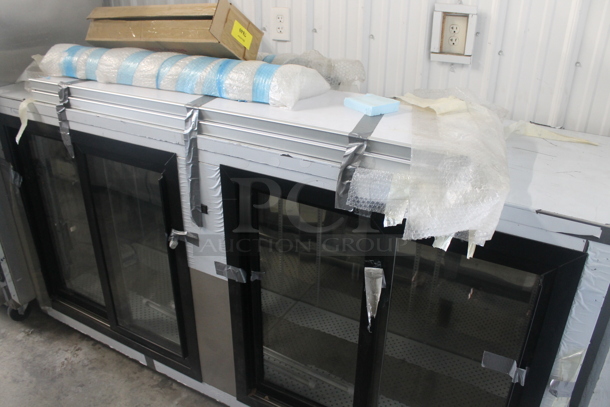 BRAND NEW SCRATCH AND DENT! Stainless Steel Commercial 4 Door Undercounter Cooler Merchandiser. Does Not Come w/ Remote Compressor.  - Image 2 of 9
