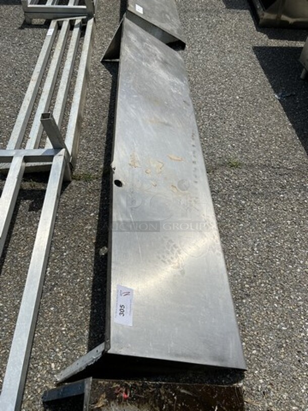 Stainless Steel Shelf w/ Wall Mount Brackets. 72x18x14 - Image 3 of 3