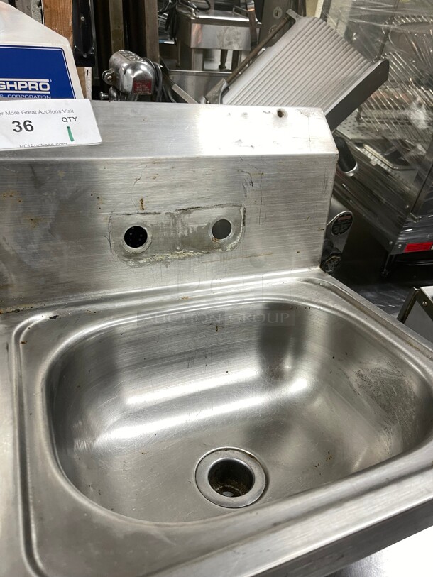 Commercial Stainless Steel Hand Sink NSF Approved To Be Used at Restaurant Establishments - Image 2 of 7