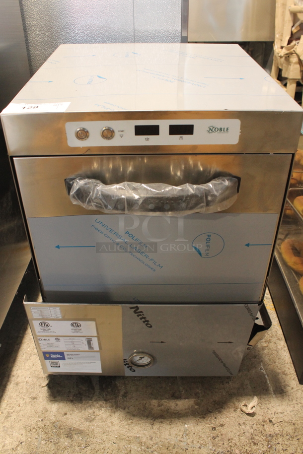 BRAND NEW SCRATCH AND DENT! 2023 Noble 495HTGW22 Stainless Steel Commercial Undercounter Glass Washer. 208-240 Volts, 1 Phase. - Image 1 of 7