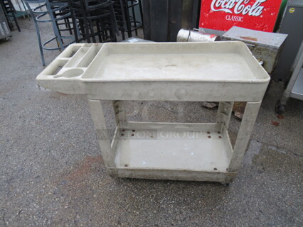 One Poly Utility Cart On Casters.