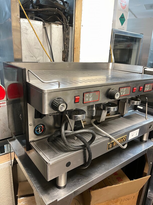 Bravo CMA WEGA Bravo Systems (Wega Italy)  EVD-3 3 Group Commercial Expresso Machine Made In Italy NSF 230 Volt  - Image 4 of 8