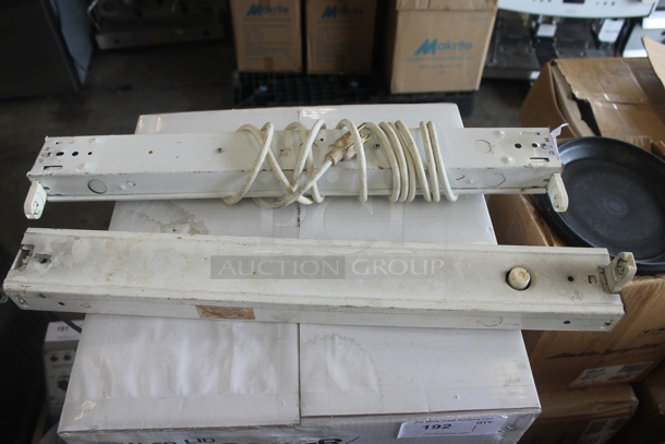 2 White Metal Light Fixtures. 2 Times Your Bid! - Image 3 of 5